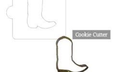 Cowboy Boot Outline Stencil And Cookie Cutter Set Usa Made Lsc893