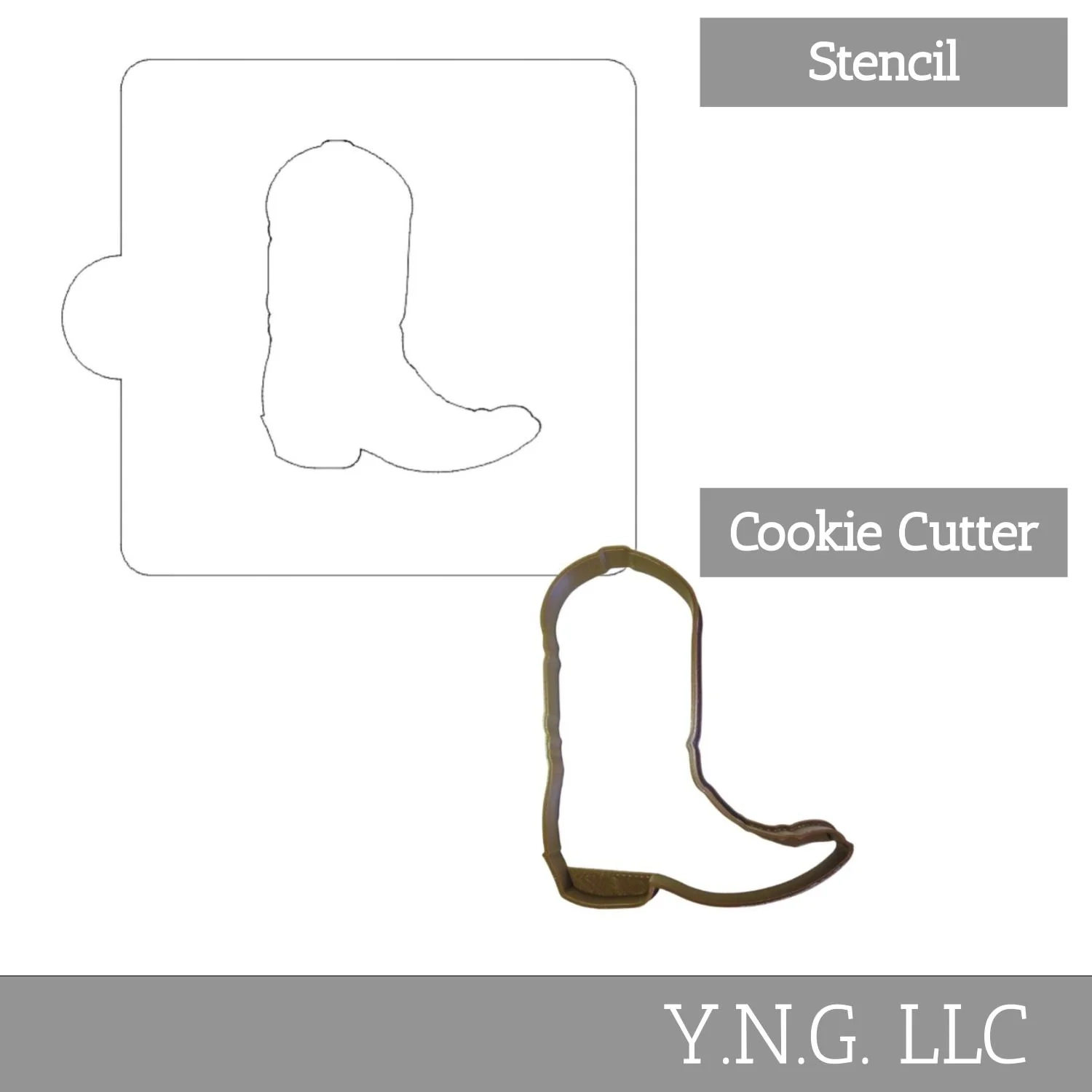 Cowboy Boot Outline Stencil And Cookie Cutter Set Usa Made Lsc893 Cowboy Boot Outline Stencil And Cookie Cutter Set Usa Made Lsc893