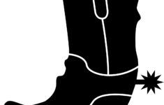 Cowboy Boot Stencil