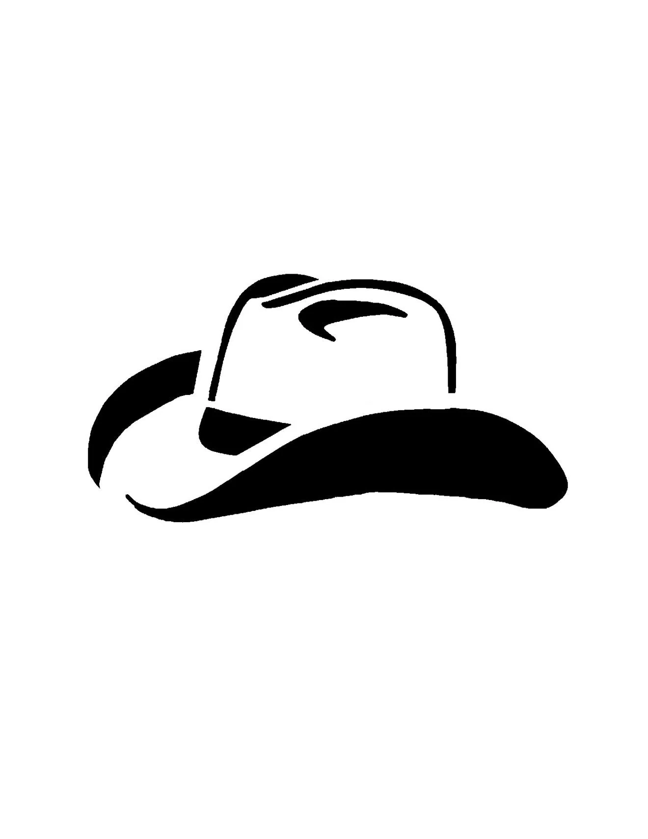 free printable cowboy hat stencil