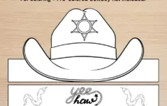 Cowboy Hat Paper Crown Coloring Craft