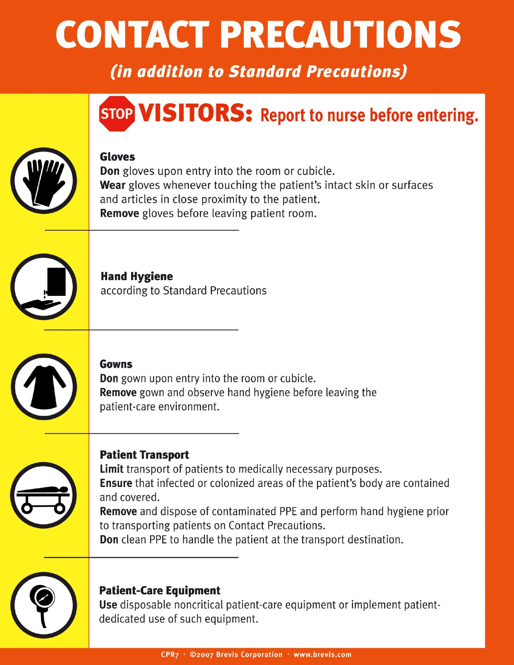 Cpr7pl Contact Precautions Sign English Only Plastic Cpr7pl Contact Precautions Sign English Only Plastic