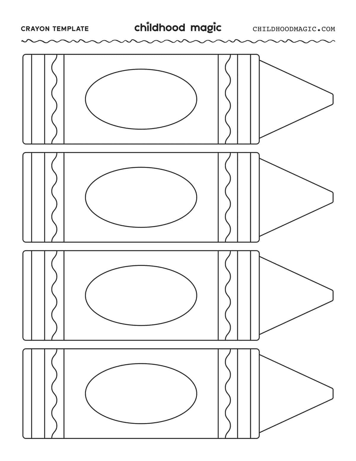 Crayon Template Free Printable Crayon Template Free Printable