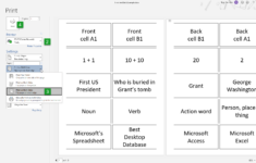 Create Flash Cards With Word