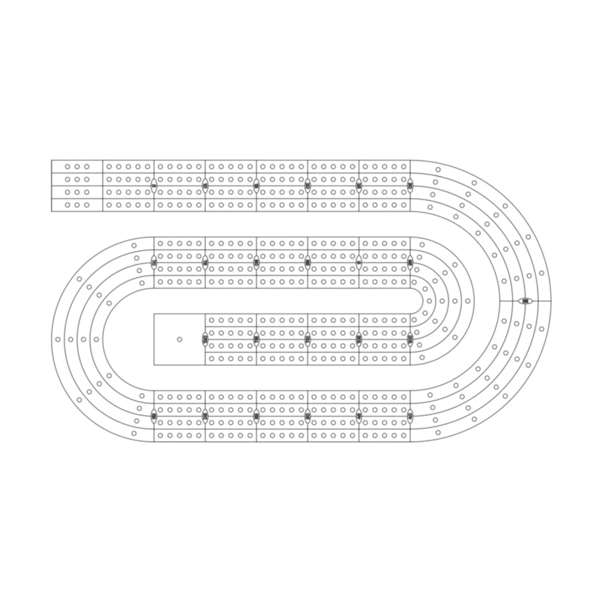 Cribbage Board Pattern Template Paper Clip 2
