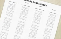 Cribbage Score Sheet Printable Gam007