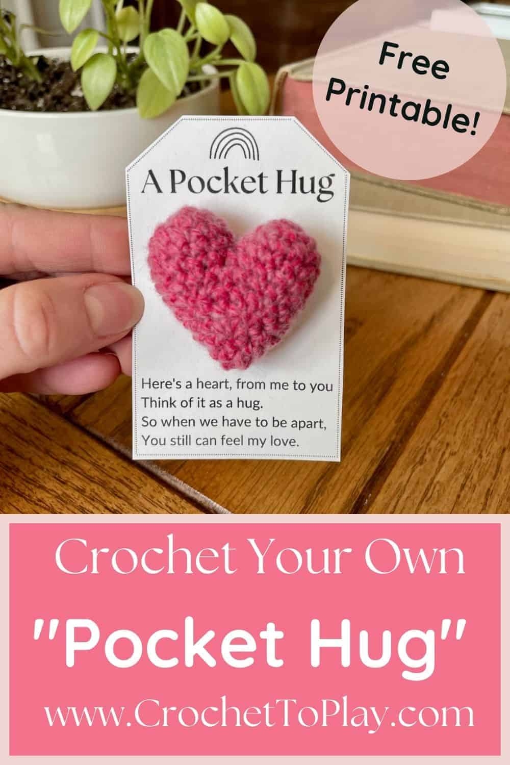 Crochet Pocket Hug Printable Crochet Pocket Hug Printable