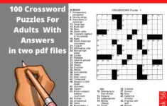 Crossword Puzzle Printables For Adults