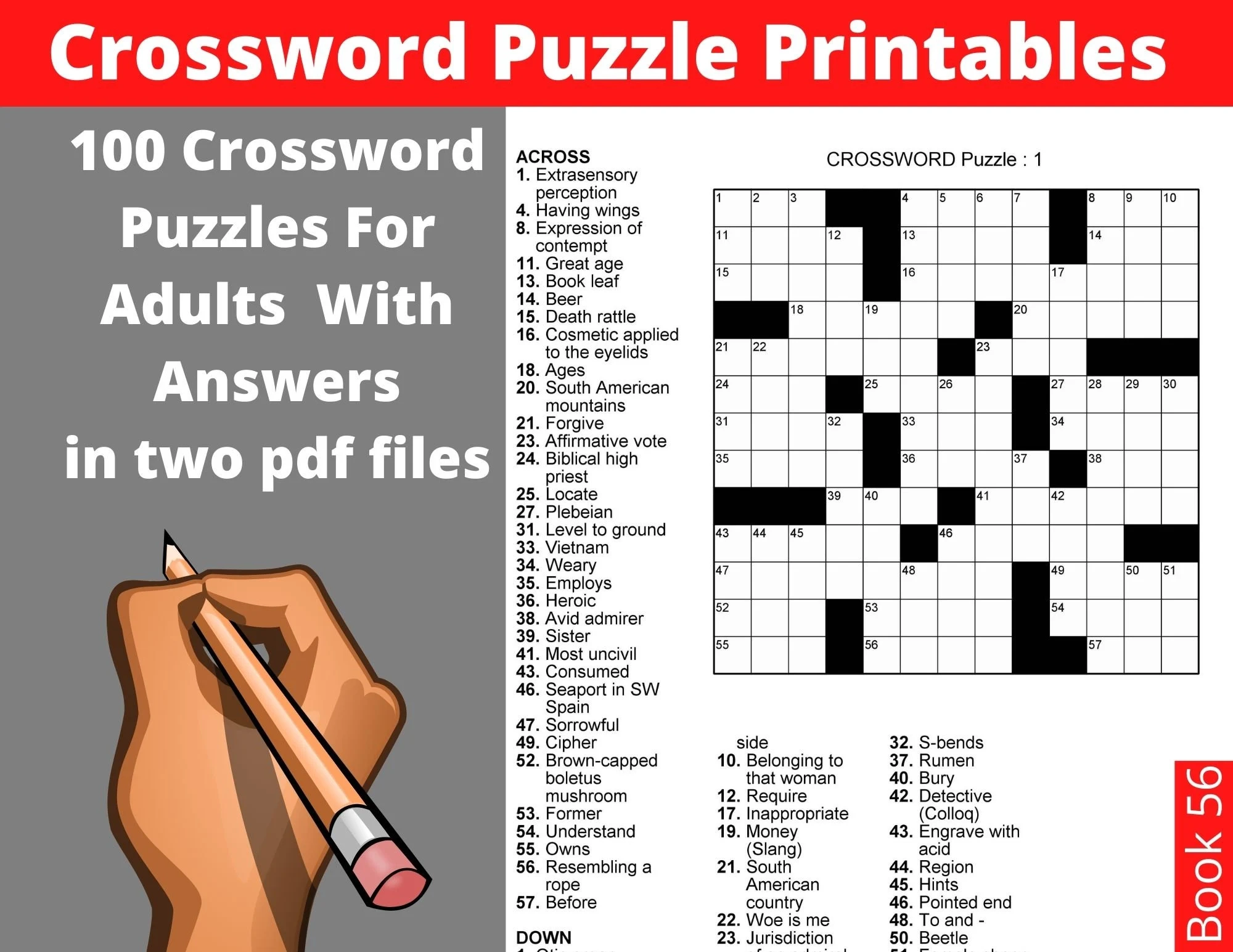 Crossword Puzzle Printables For Adults Crossword Puzzle Printables For Adults