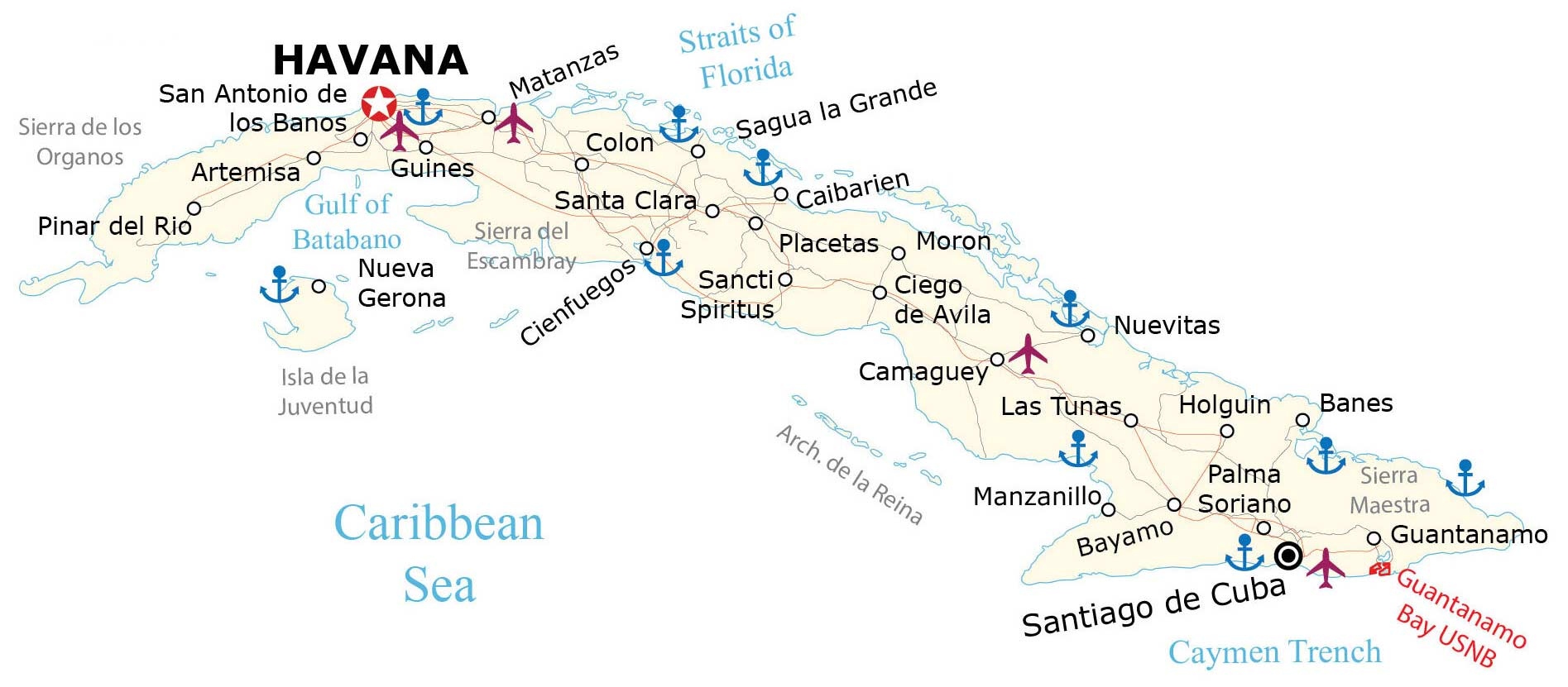 Cuba Map Cuba Map