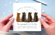 Custom Cat Fathers Day Card From The Cat