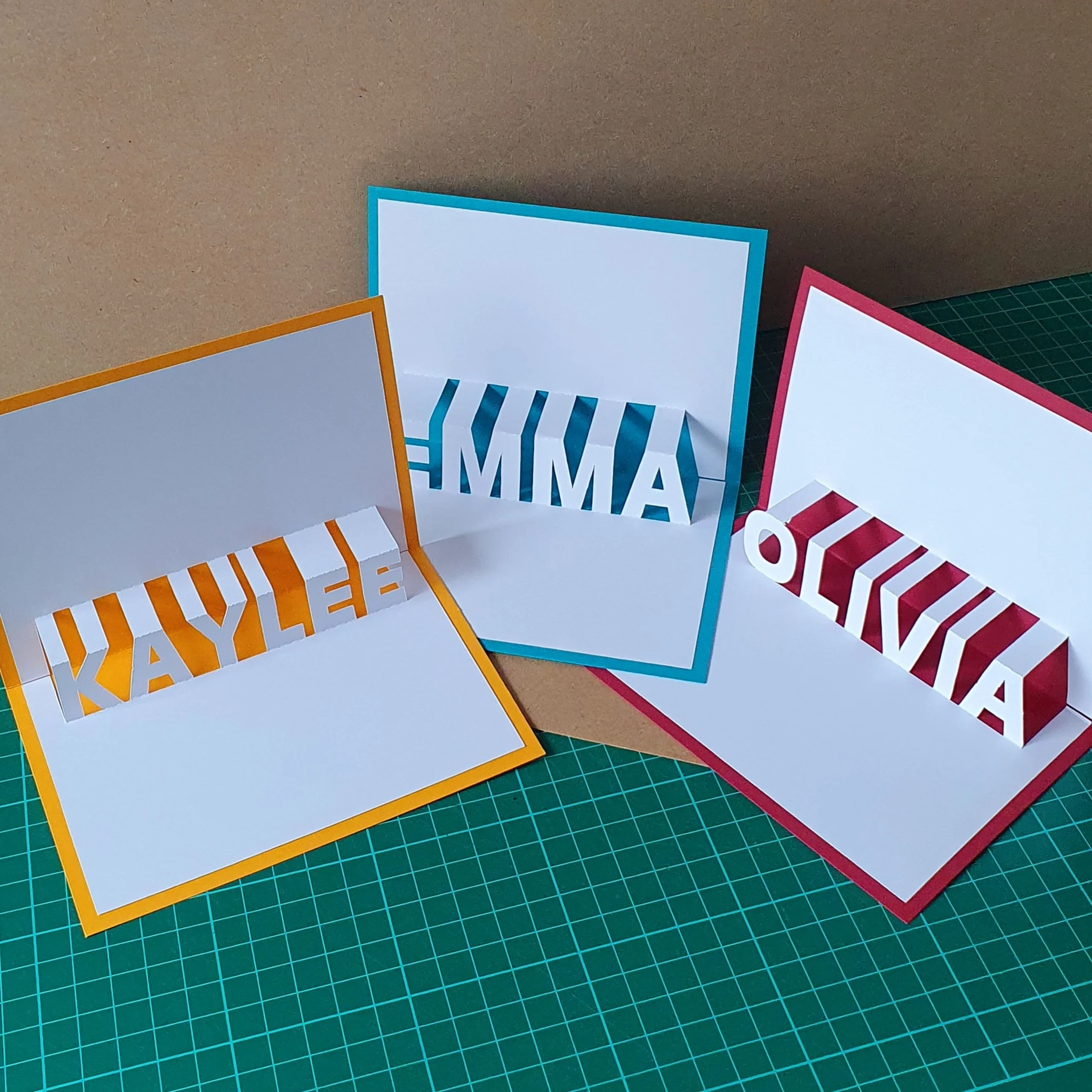 Custom Name Printable Pop Up Card Design Custom Name Printable Pop Up Card Design