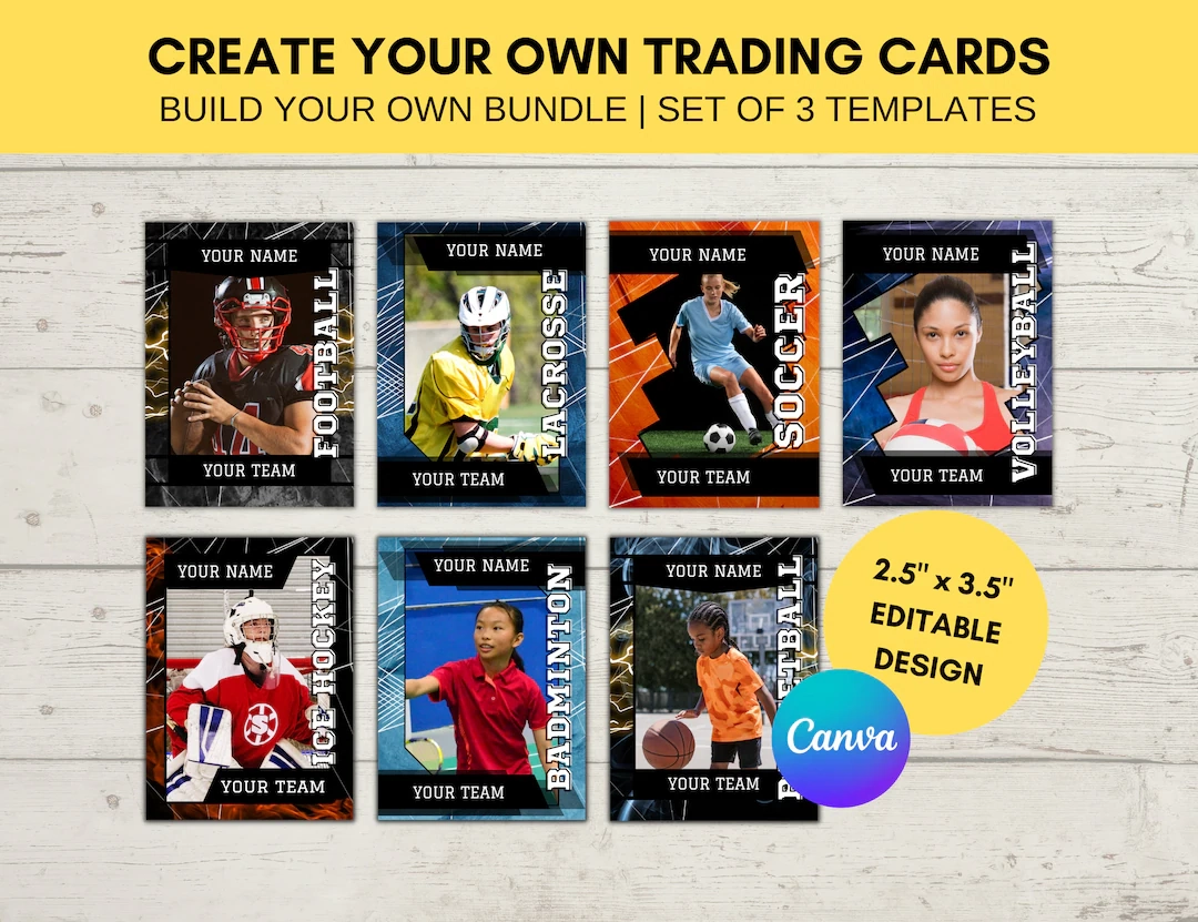 Custom Sport Card Templates Editable Custom Sport Card Templates Editable