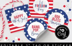 Customizable 4th Of July Tag Patriotic