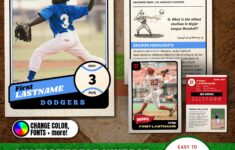 Customizable Baseball Card Canva