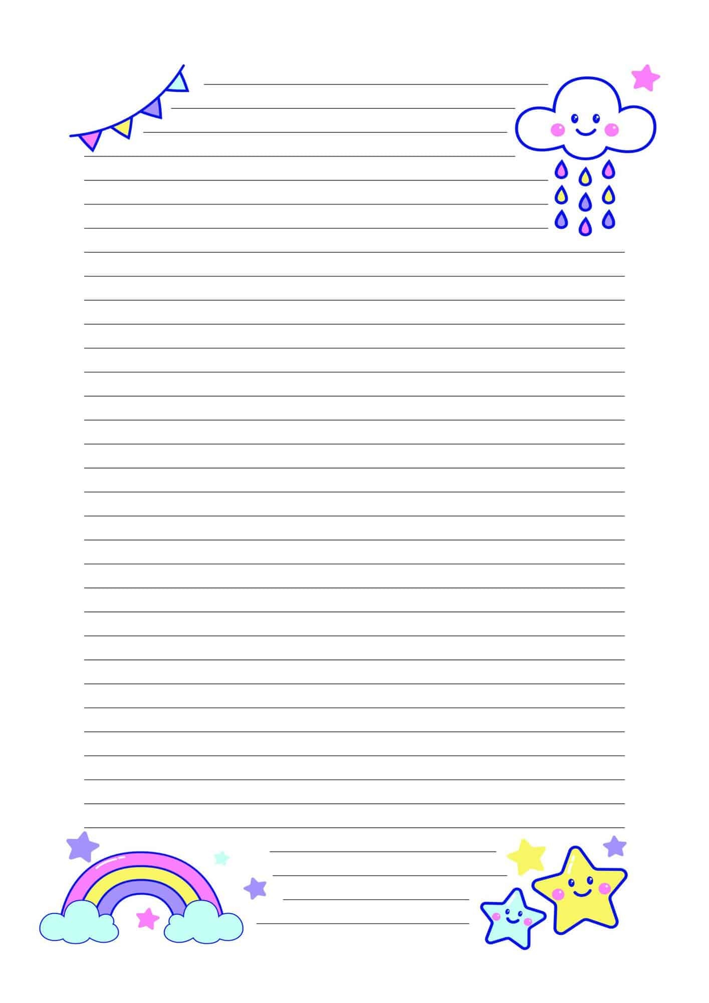 Cute Lined Paper Printable 13 Free Designs