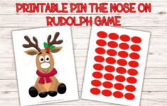 Cute Pin The Nose On Rudolph Game Free Printable