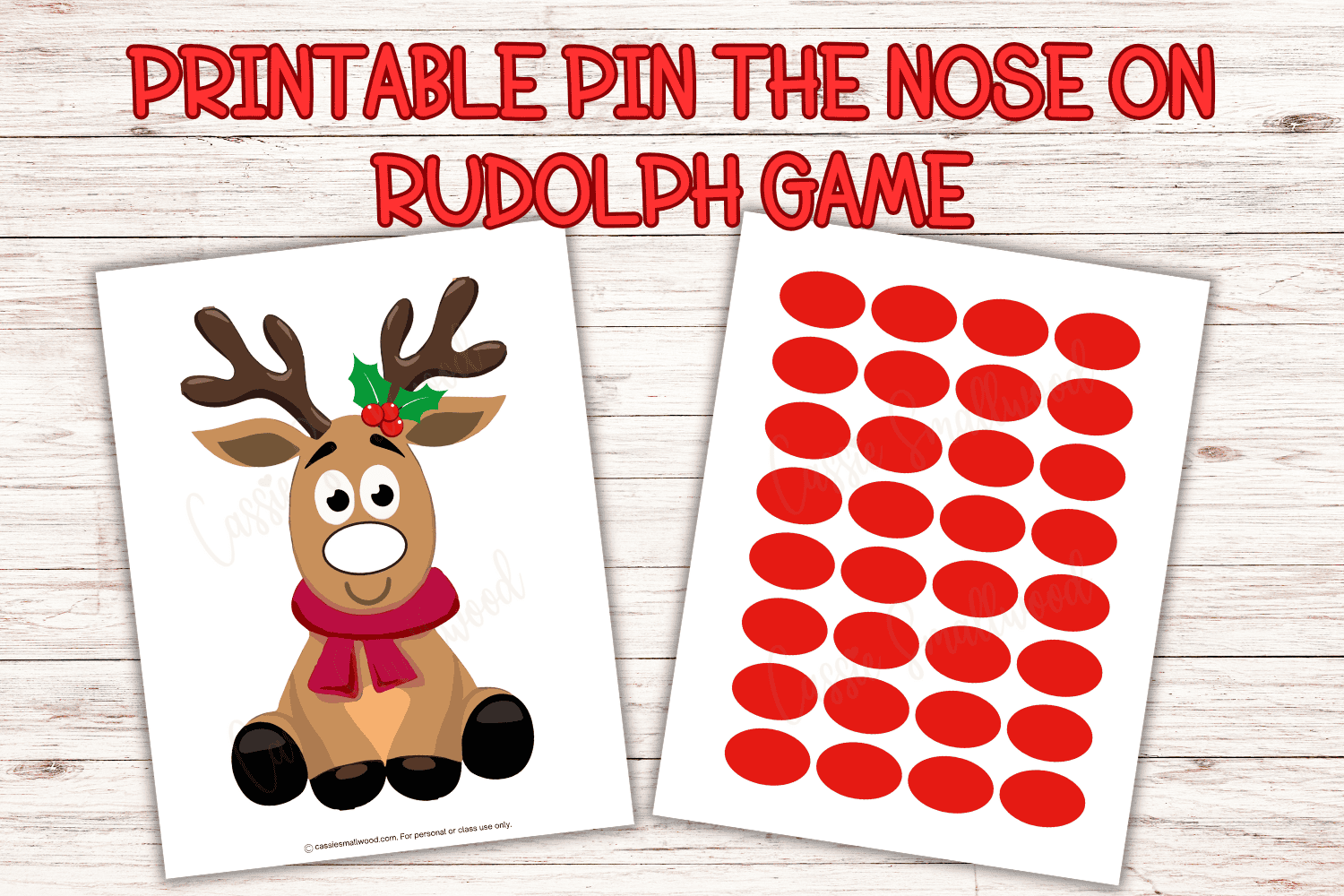 Cute Pin The Nose On Rudolph Game Free Printable Cute Pin The Nose On Rudolph Game Free Printable