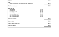 Daily Cash Sheet D359