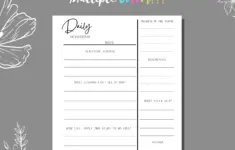 Daily Devotional Template Printable