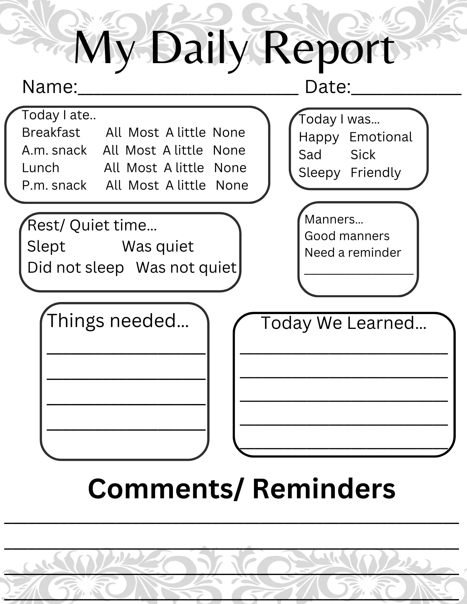 Daily Reports Daily Reports