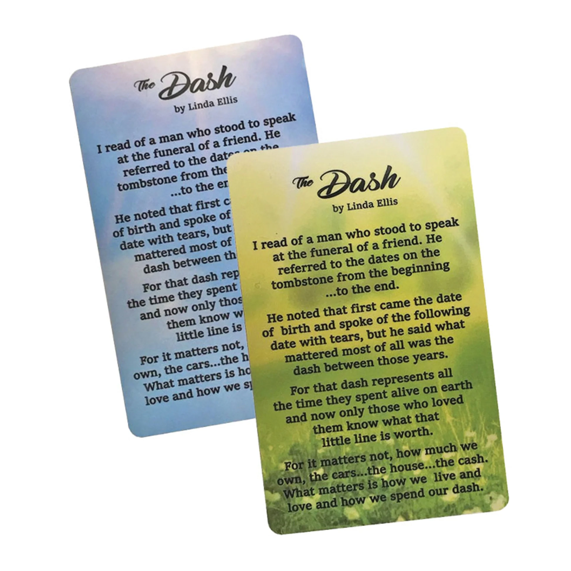 Dash Poem Reminder Cards Pkg Of 25