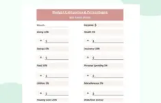 Dave Ramsey Budget Percentages Template