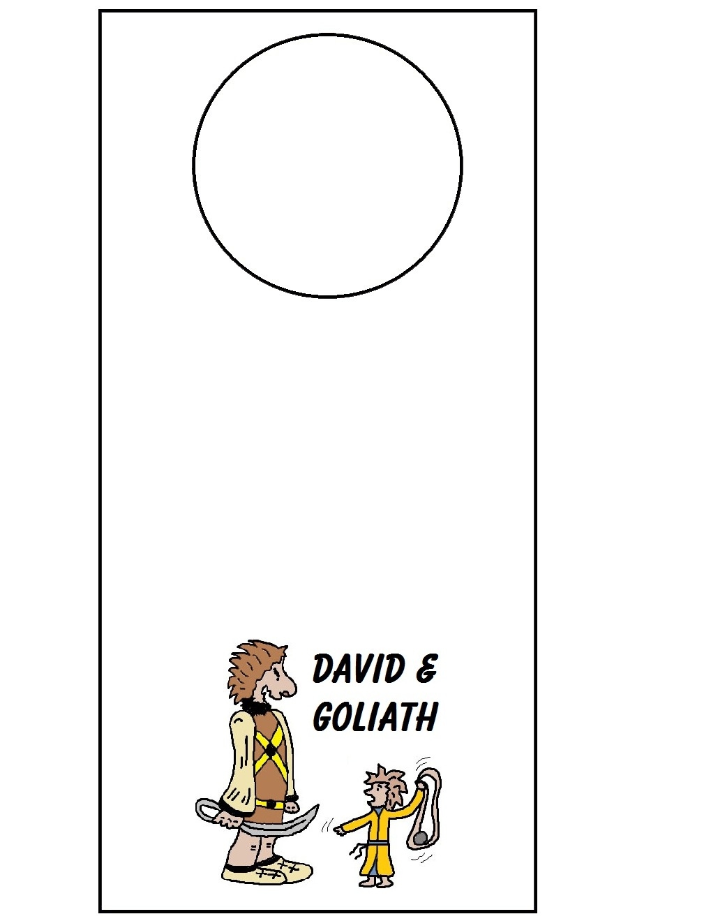 David And Goliath Doorknob Hanger David And Goliath Doorknob Hanger