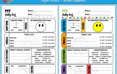 Daycare Daily Log Printable Report