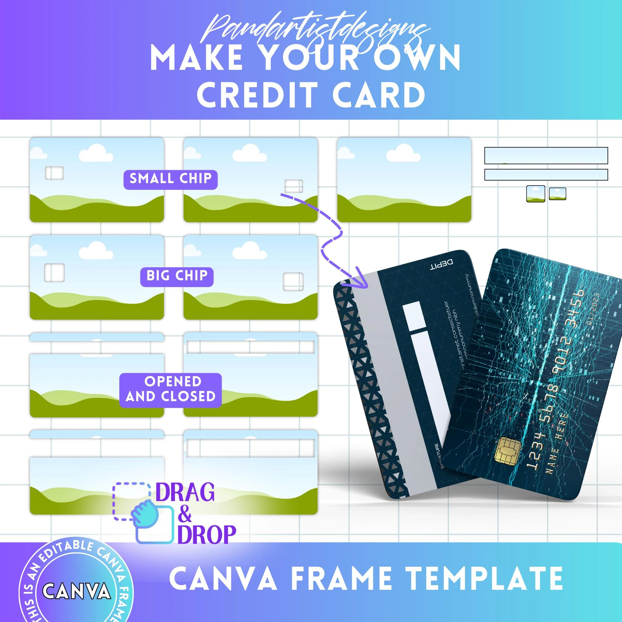 free debit card design template