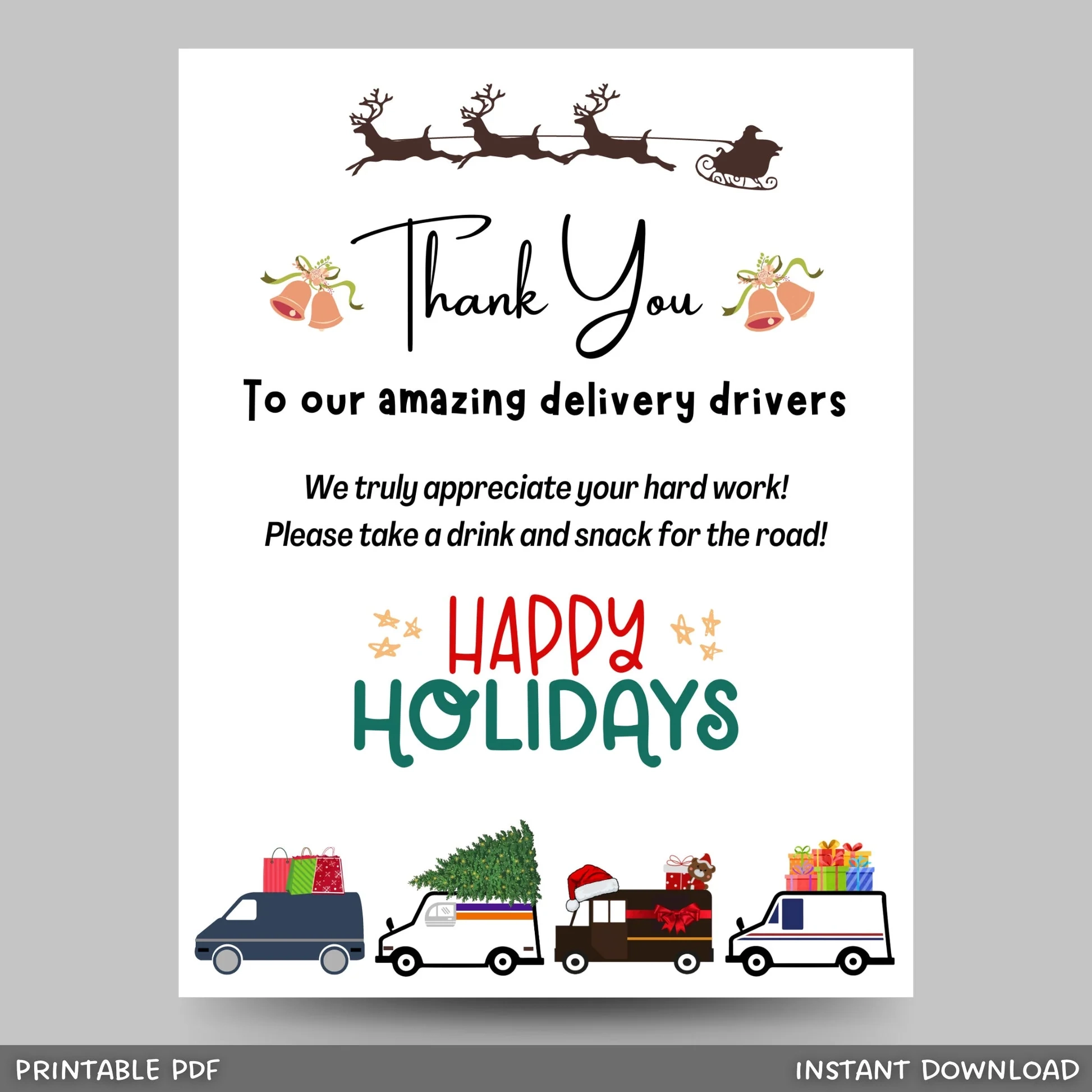 Delivery Driver Appreciation Sign 52476