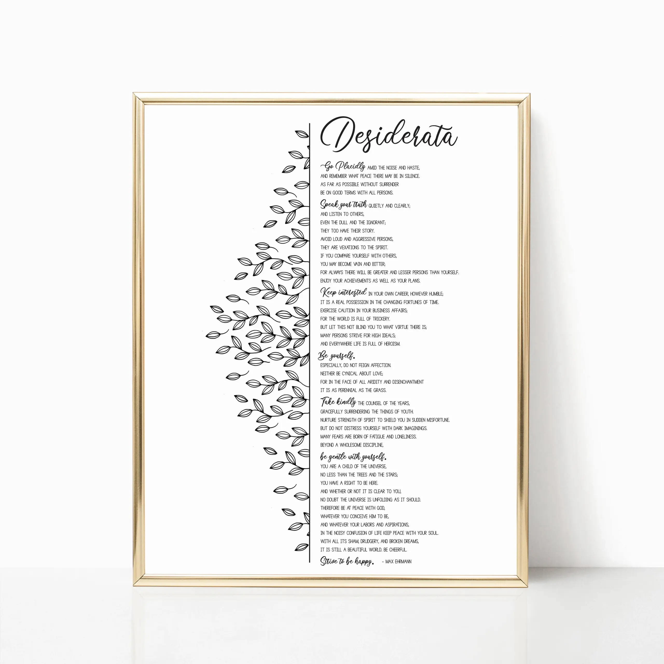 desiderata printable version free