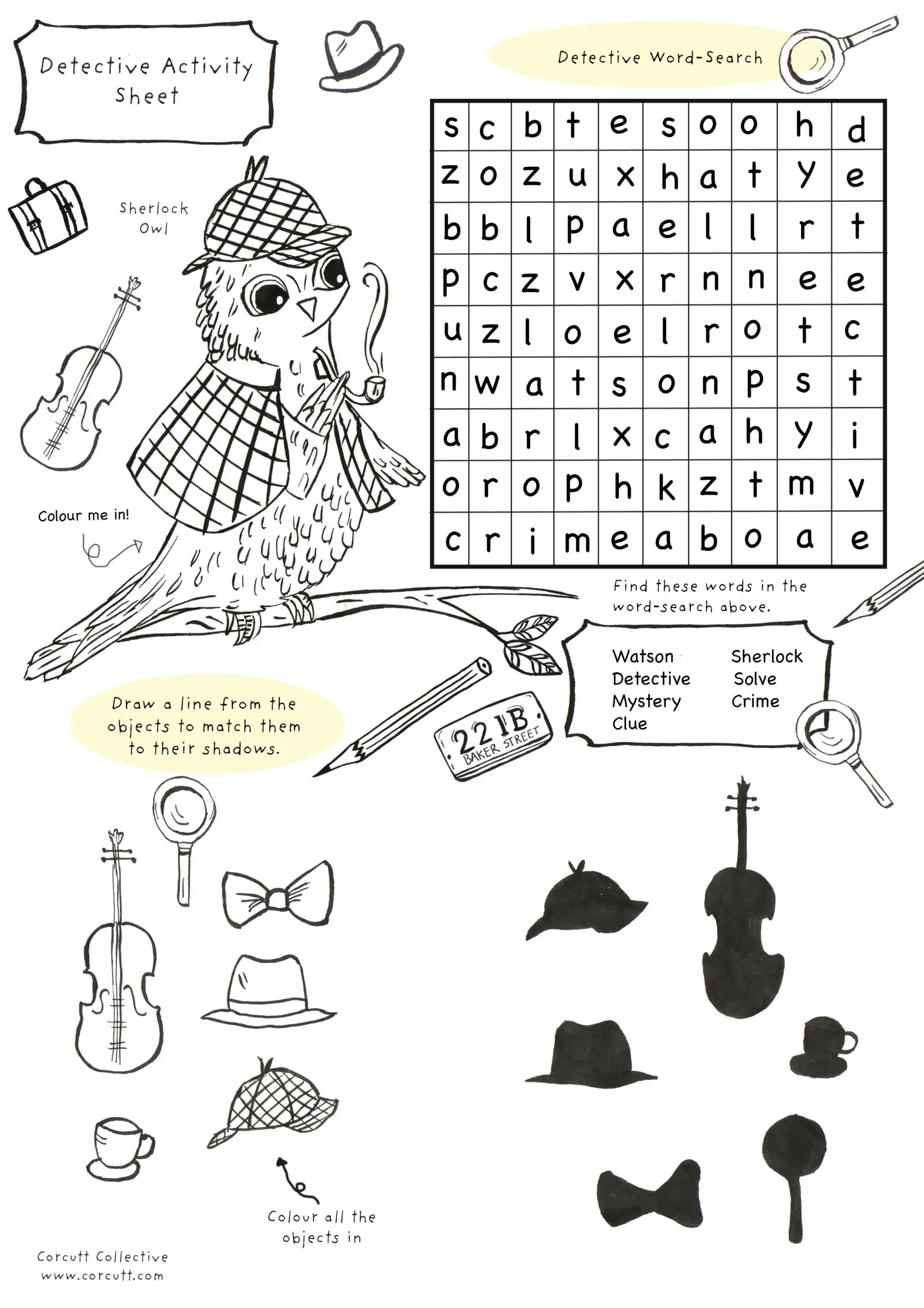 Detective Printable Activity Sheets Detective Printable Activity Sheets