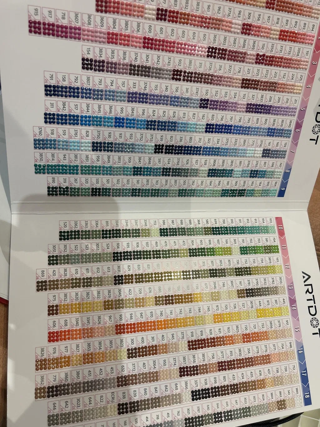 Diamond Painting Color Chart