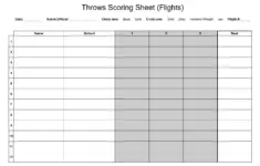 Digital Download Complete Track And Field Meet Scoring Sheets Workbook
