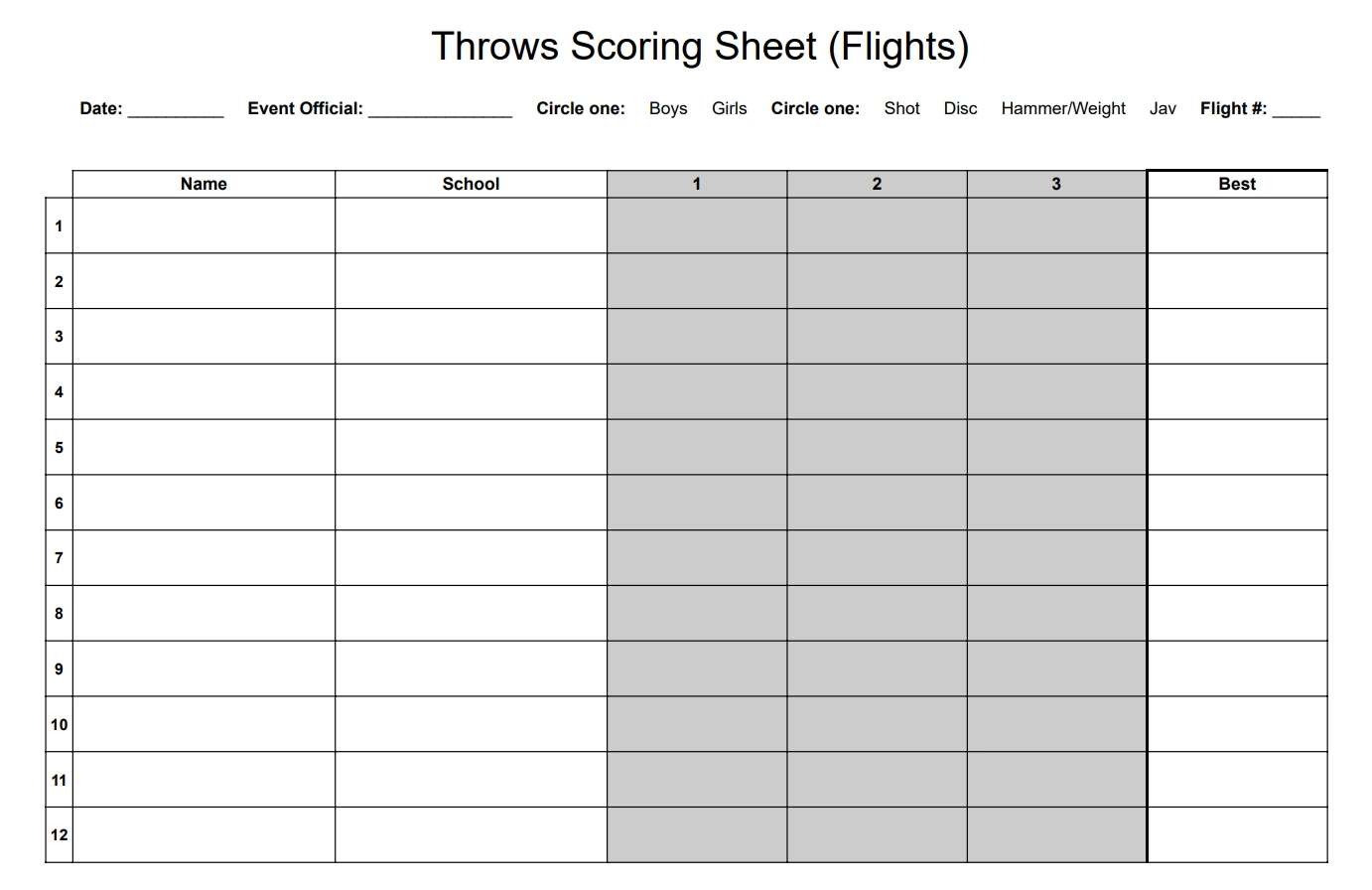 Digital Download Complete Track And Field Meet Scoring Sheets Workbook Digital Download Complete Track And Field Meet Scoring Sheets Workbook