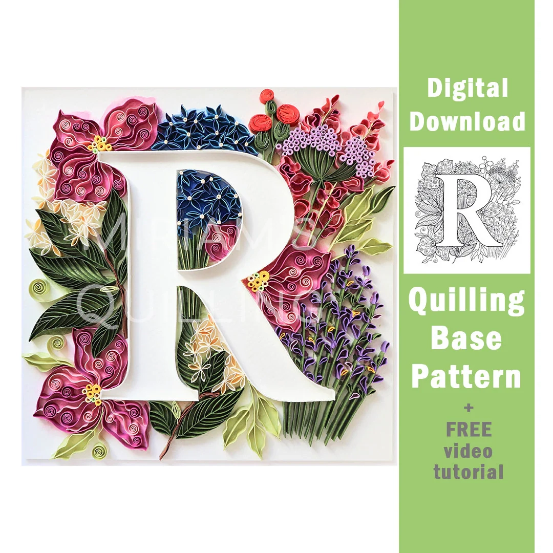 free printable quilling monogram patterns