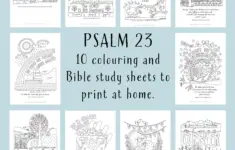 Digital Download Psalm 23 Colouring
