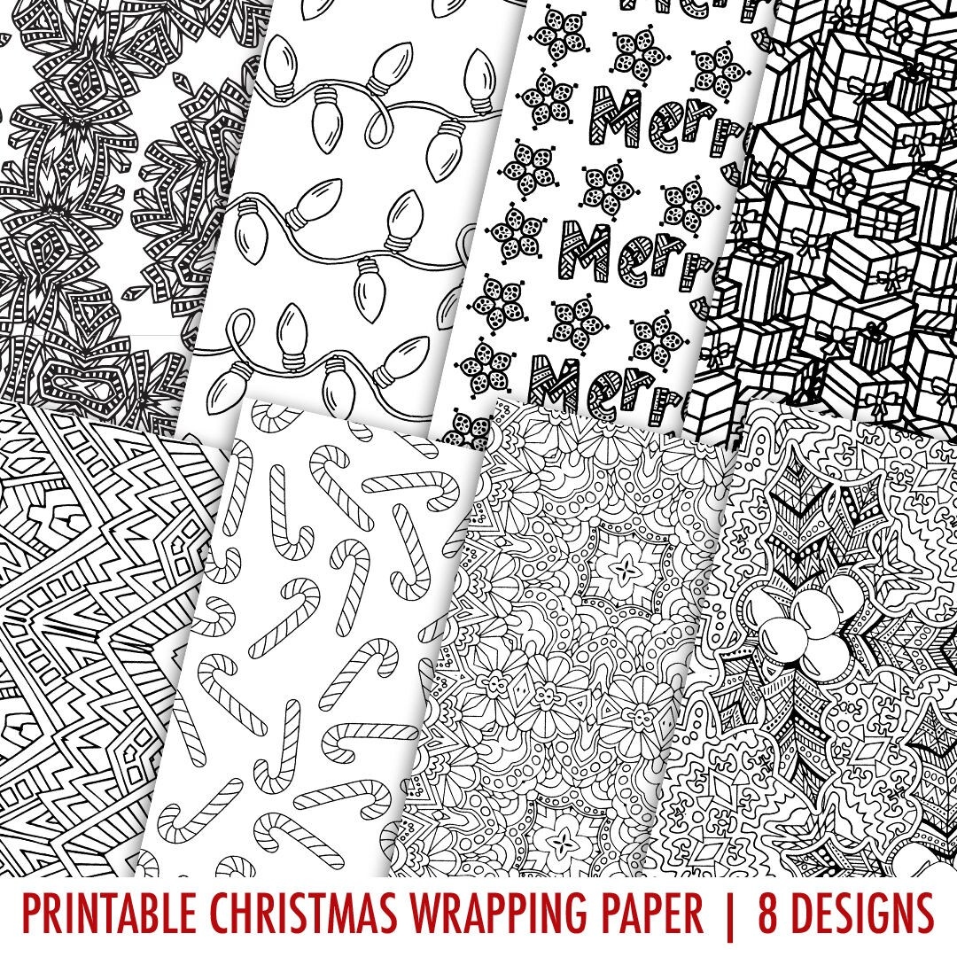 Digital Gift Wrap Christmas 8 Pack Digital Gift Wrap Christmas 8 Pack