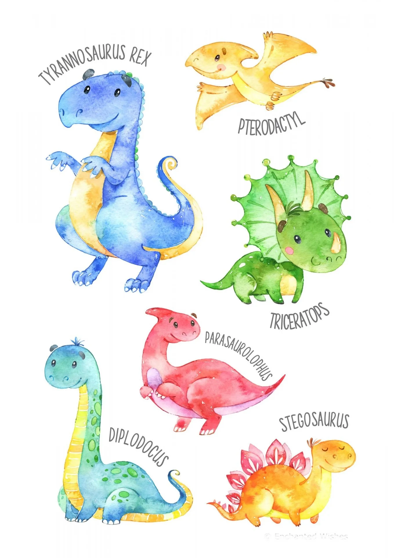 Dinosaur Names Print