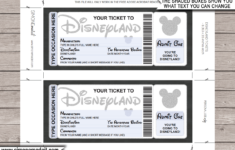 Disneyland Trip Printable Template