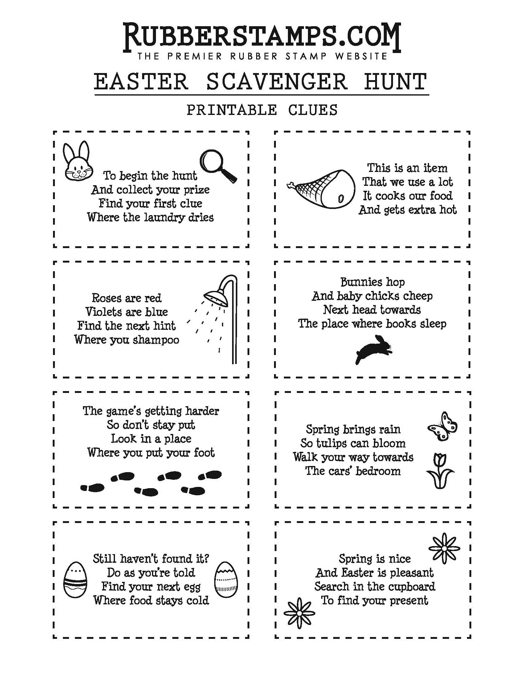 Diy Easter Scavenger Hunt Clues Free Printable Diy Easter Scavenger Hunt Clues Free Printable