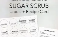 Diy Essential Oils Sugar Scrub Recipe Labels