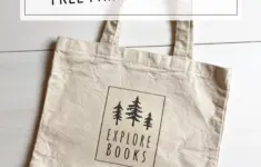Diy Library Tote Free Printables For Iron On Transfer