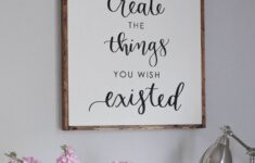 Diy Wood Sign With Calligraphy Quote