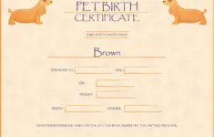 Dog Birth Certificates