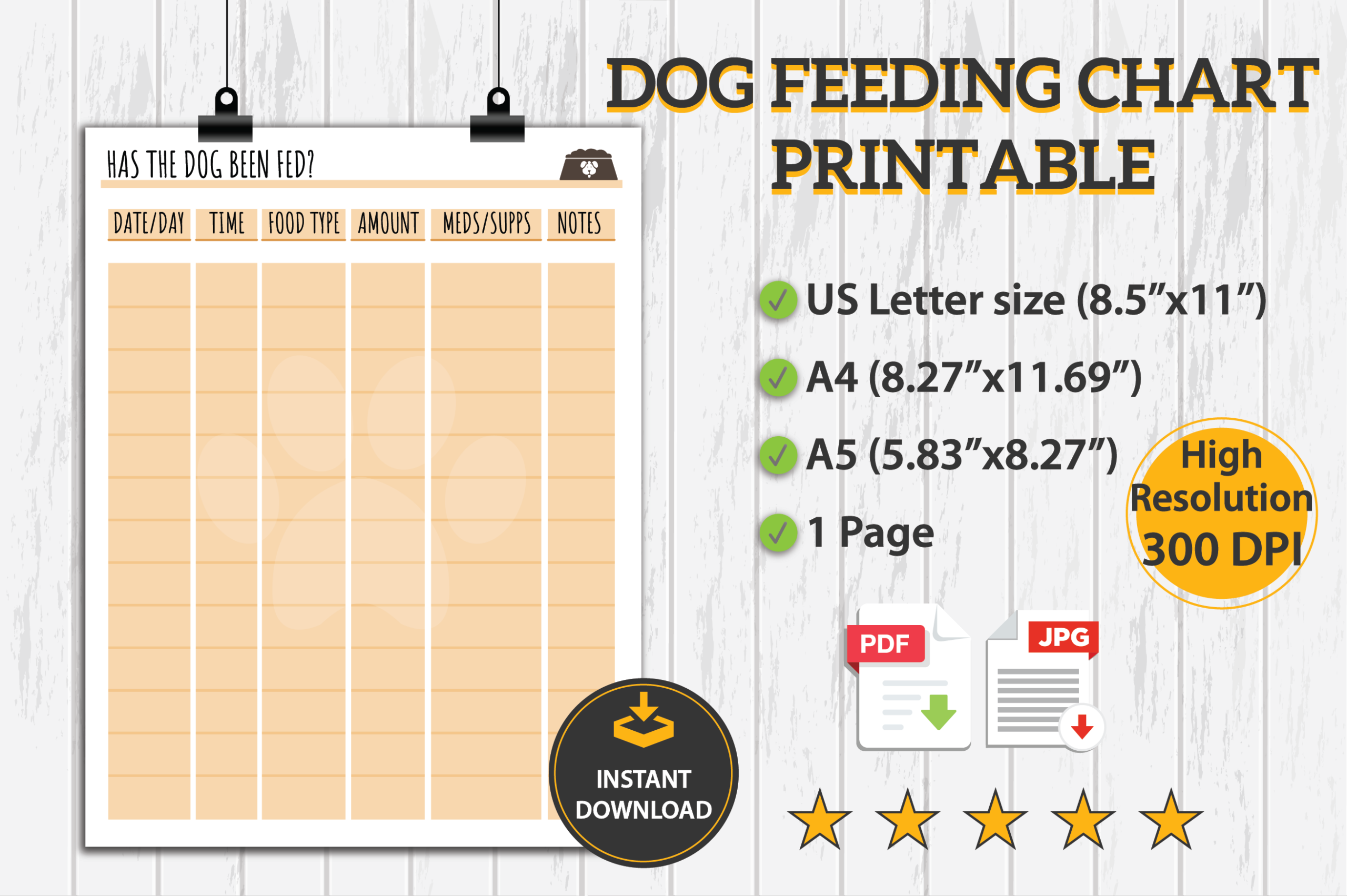 Dog Feeding Chart Printable Dog Feeding Chart Printable