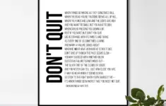 Dont Quit Poem Print Printable Quote