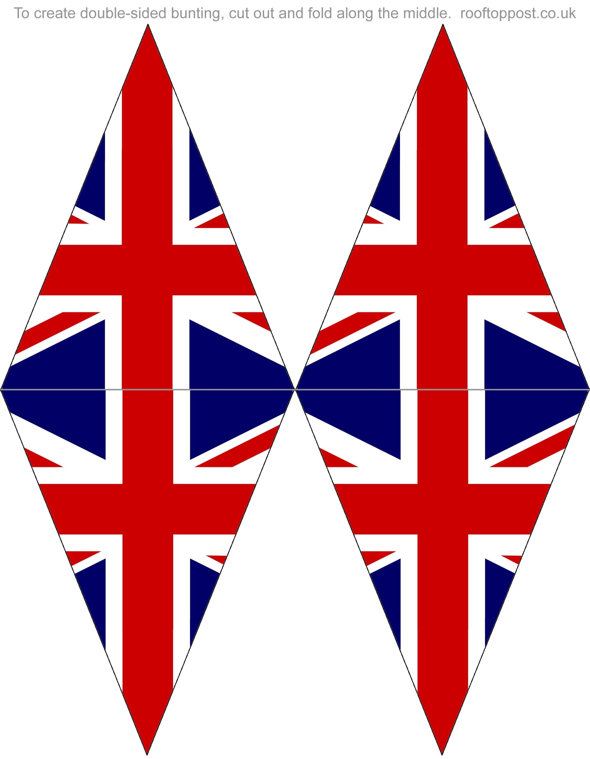 Double Sided Printable British Flag Bunting Double Sided Printable British Flag Bunting