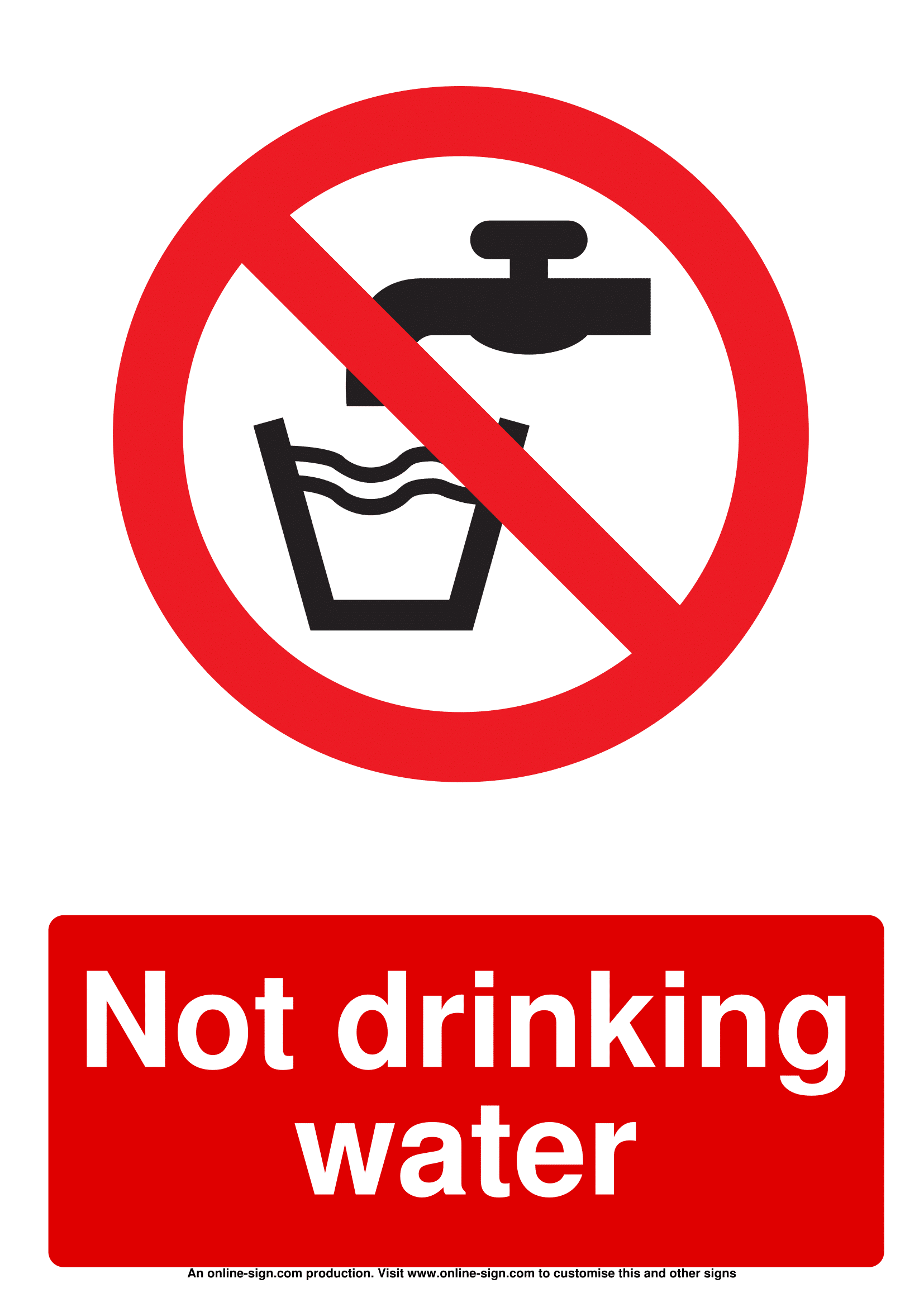 Drinking Water Signs